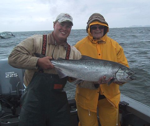 washington fishing guide kevin newell and client