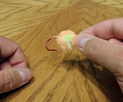 How to tie a Steelhead Yarn Ball or Puff Ball - Total Fisherman