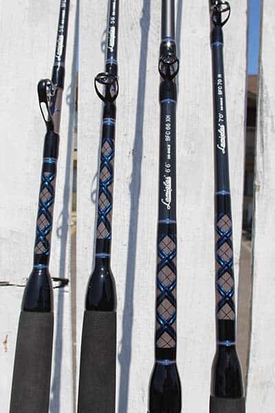 Rods for Halibut fishing.